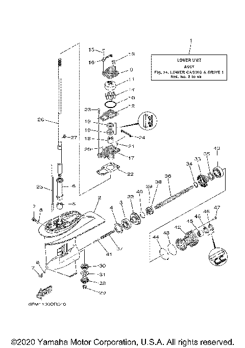LOWER CASING & DRIVE 1