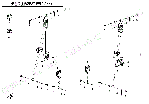 3-POINT SEAT BELT (REAR SEAT)