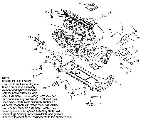 ENGINE MOUNTING SLX 780 B964287 and  Intl. SLX 780 I964287 (4937443744B001)