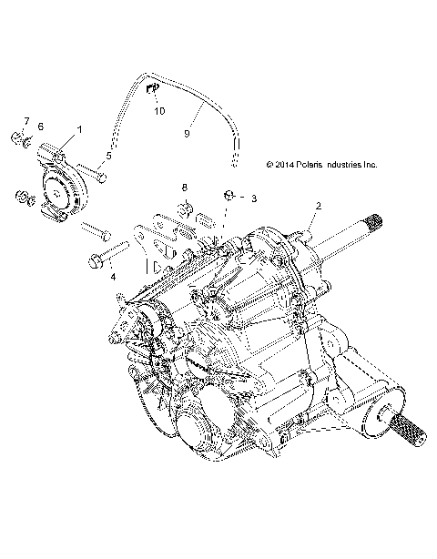 DRIVE TRAIN, MAIN GEARCASE MOUNTING - R16RUA/RUE/RVA/RVE ALL OPTIONS (49RGRGEARCASEMTG15CREW)
