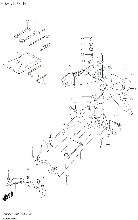 REAR FENDER (DL1050RJ)