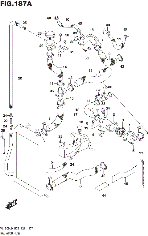 RADIATOR HOSE (VL1500BL9 E03)