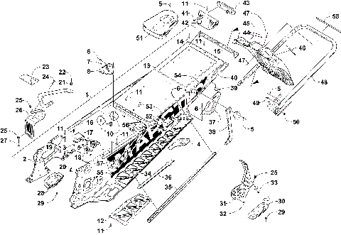 TUNNEL, REAR BUMPER, AND SNOWFLAP ASSEMBLY [103611]