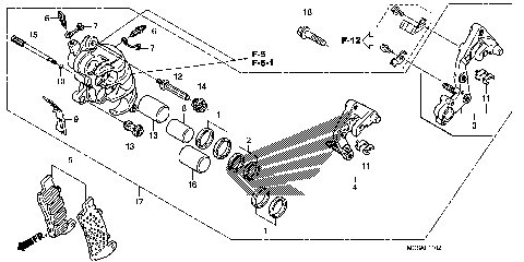 RIGHT FRONT BRAKE CALIPER