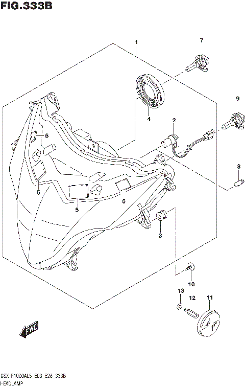 HEADLAMP (GSX-R1000AL5 E28)