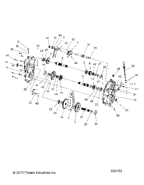 DRIVE TRAIN, GEARCASE - S19SJA5BSL/BEL (6000122)