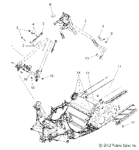 CHASSIS, CHASSIS ASM. and OVER STRUCTURE - S13CG6GSA/GSL/GEA (49SNOWCHASSISFRT213600PRMK)