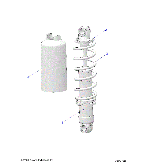 SUSPENSION, SHOCK, FRONT TRACK - S25AJE6RSN/6RSP (C602728)