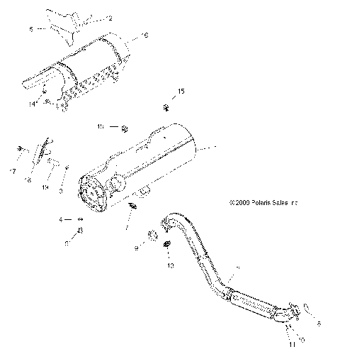 ENGINE, EXHAUST - A10ZX55FX/FF (49ATVEXHAUST10SPXP550)