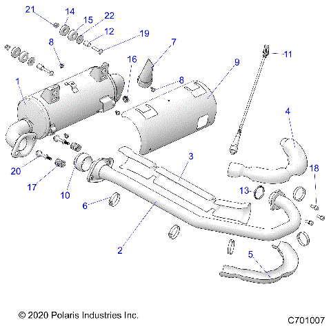 ENGINE, EXHAUST SYSTEM - R21MAA57F1/F9/SF1/F9/C1/C9/CK/E1/E9/EK (C701007)