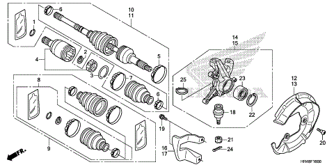 FRONT KNUCKLE@FRONT DRIVE SHAFT