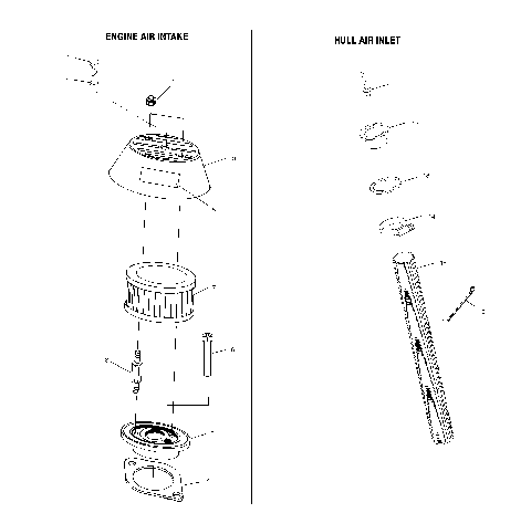 ENGINE AIR INTAKE/HULL AIR INLET - W025297D/W025297I (4975477547B09)