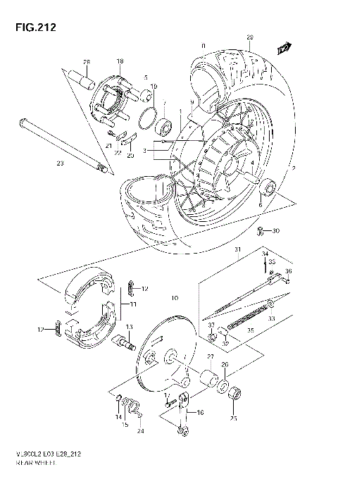 REAR WHEEL (VL800  E03)