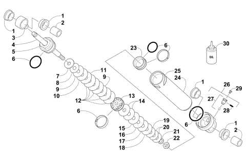 REAR SUSPENSION REAR ARM SHOCK ABSORBER