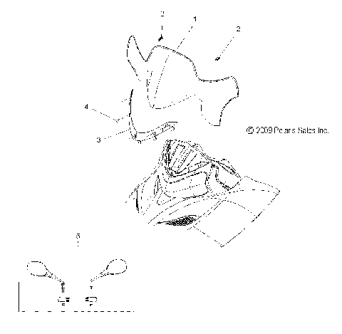 BODY, WINDSHIELD and MIRRORS - S10PD7FSL (49SNOWWINDSHLD10600SB)