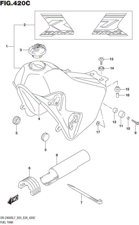 FUEL TANK (DR-Z400SL7 E33)