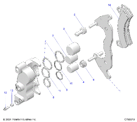 BRAKES, FRONT CALIPER - G25GMP99 (C760019)