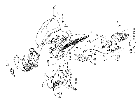 REAR BODY AND TAILLIGHT ASSEMBLY [97824]