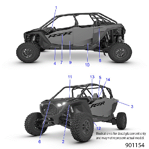 BODY, DECALS - Z26NMT99A4/B4/A6 (901154)