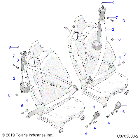 BODY, SEAT BELT MOUNTING, REAR, STANDARD - Z20R4E92AH/BH/AT/BT (C0703030-2)
