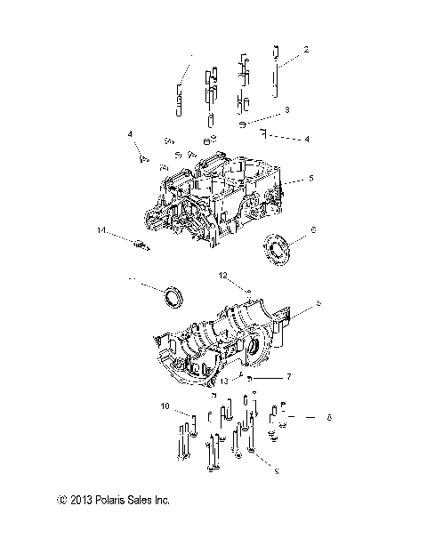 ENGINE, CRANKCASE - S15CC6/CK6/CM6 ALL OPTIONS (49SNOWCRANKCASE136LE)