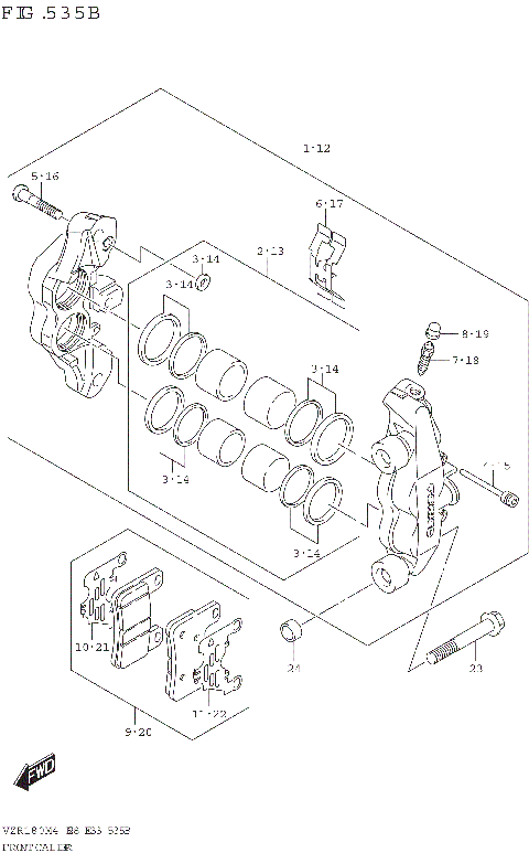 FRONT CALIPER (VZR1800BZ)