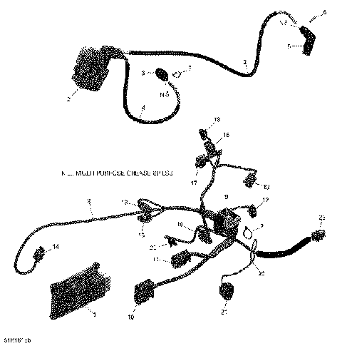 10- Engine Harness and Electronic Module - 650 EFI (Package PRO)