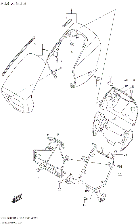 HEADLAMP COVER (SEE NOTE 1)(2)