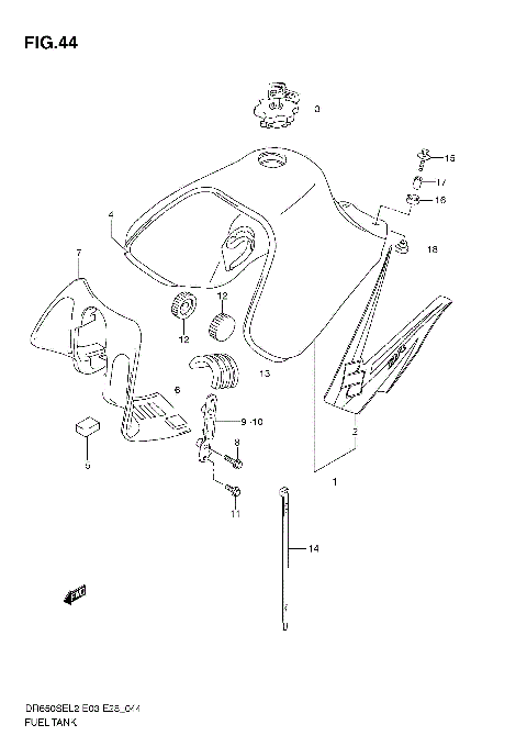 FUEL TANK (DR650SE L2 E33)
