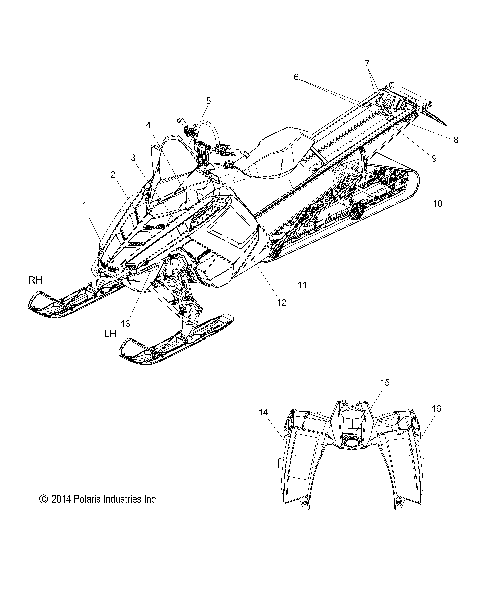 BODY, DECAL, STOCK AND SIDE PANEL OPTIONS - S15CK8/CM8 ALL OPTIONS (49SNOWDECAL15RMK)