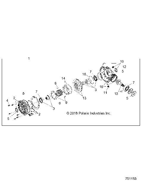 DRIVE TRAIN, FRONT GEARCASE INTERNALS (TO 11/1/16) - Z17VCE87AB/AK/AM (701155)