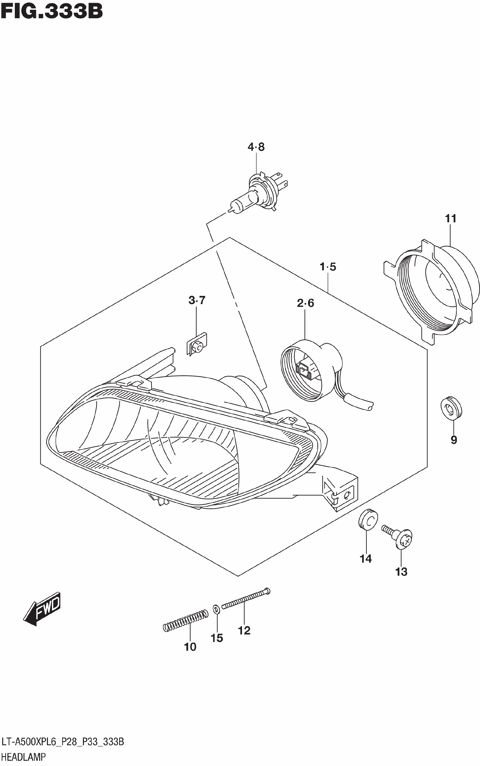 HEADLAMP (LT-A500XPL6 P33)