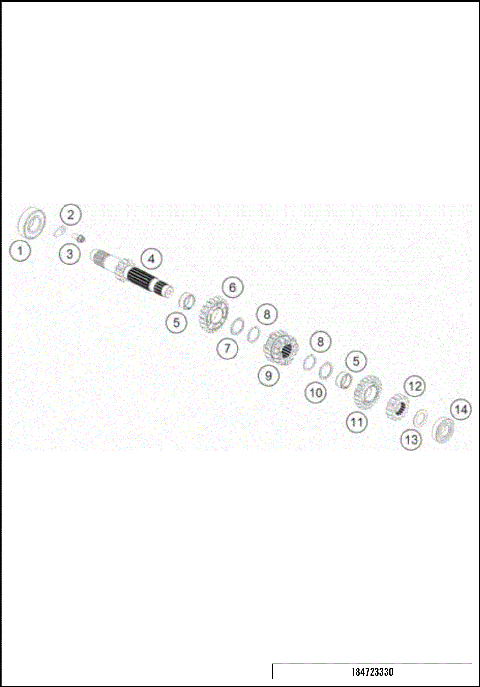 TRANSMISSION I - MAIN SHAFT