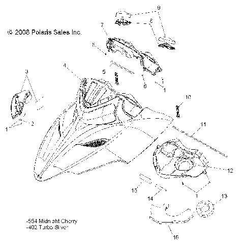 BODY, HOOD ASM. - S10PT6HSL/HSM/HEM (49SNOWHOOD10600TRG)