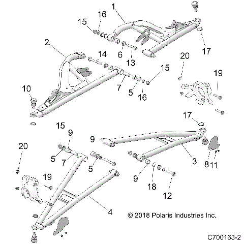SUSPENSION, FRONT CONTROL ARMS - Z18VEL92BK/BR/LK (C700163-2)