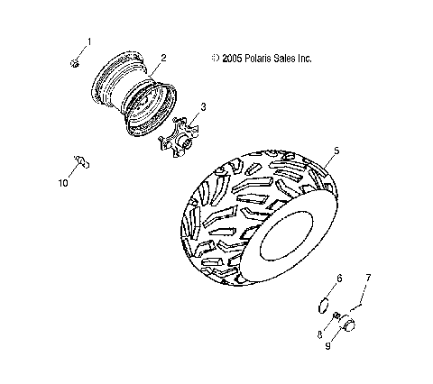 WHEEL, REAR - A07SB20AA (49ATVWHEELREAR07SAW)
