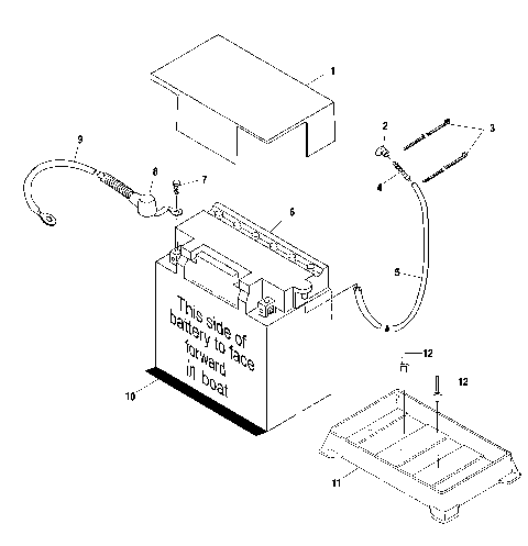 BATTERY BOX - W015098D (4964876487B013)