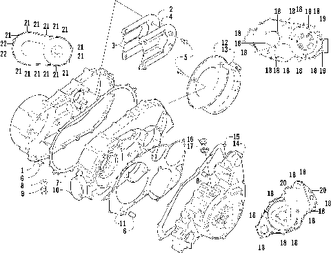 CLUTCH/V-BELT/MAGNETO COVER ASSEMBLY [89194]