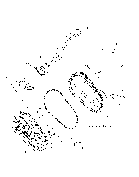 DRIVE TRAIN, CLUTCH COVER and DUCTING - Z15VHA57FJ (49RGRCLUTCHCVR15570EU)