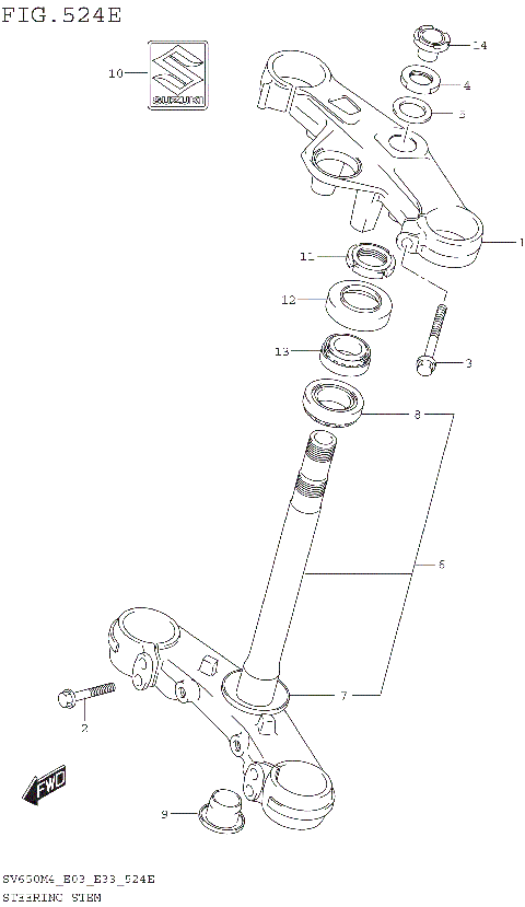 STEERING STEM (SV650XAM4 E28)