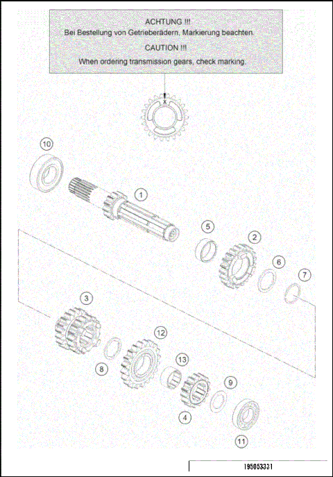 TRANSMISSION I - MAIN SHAFT