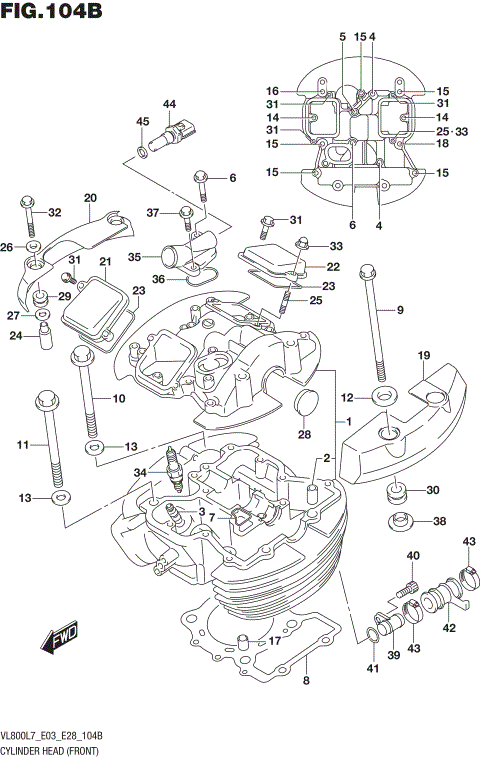 CYLINDER HEAD (FRONT) (VL800L7 E28)