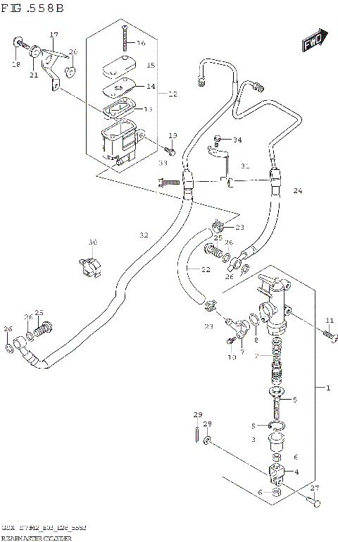 REAR MASTER CYLINDER (GSX-S750A,GSX-S750ZA)