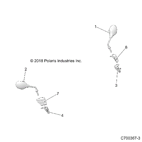 BODY, MIRROR - Z19VBE99F2 (C700367-3)