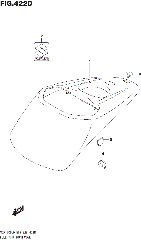 FUEL TANK FRONT COVER (VZR1800BZL9 E33)