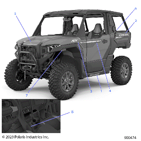 BODY, DECALS, GRAPHICS - G24GVK99AN/BN (900474)