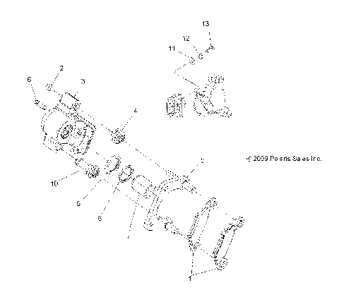 BRAKES, REAR CALIPER - A12DH50AX/AZ (49ATVCALIPER10SP500TRG)