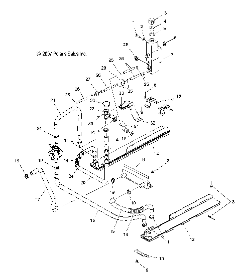 ENGINE, COOLING SYSTEM - S08SU4BS/BE (49SNOWCOOLING08WIDE)