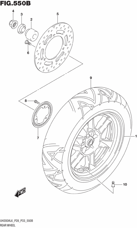 REAR WHEEL (UH200AL6 P33)