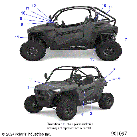 BODY, DECALS  - Z25ASE99P5 (901097-01)